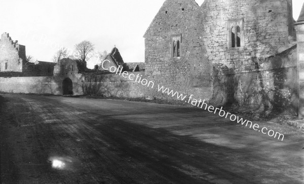HOLYCROSS ABBEY S. WALL OF ENCLOSURE SHOWING ENTRANCE TO CLOISTERS FROM MODERN ROAD  E. ENGLISH WINDOWS IN DORMATORY